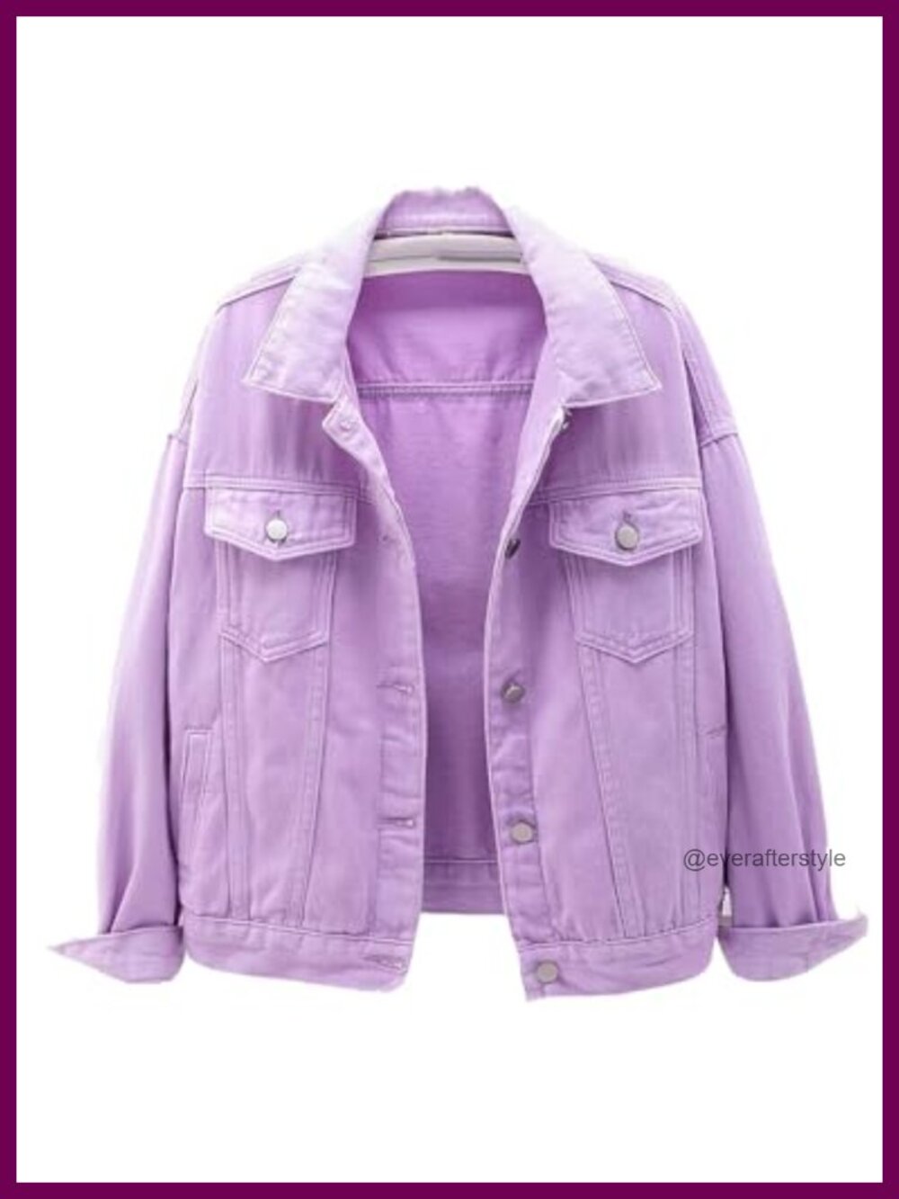 Women's Loose Fit Denim Button Jacket Long Sleeve Cotton Blend Pockets